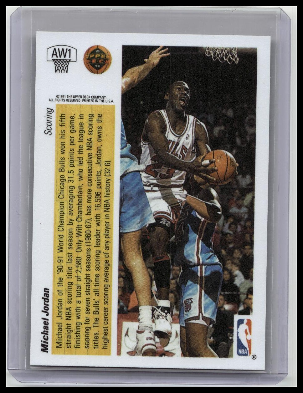 1991-92 Upper Deck Michael Jordan Award Winner Holograms #AW1 Bulls