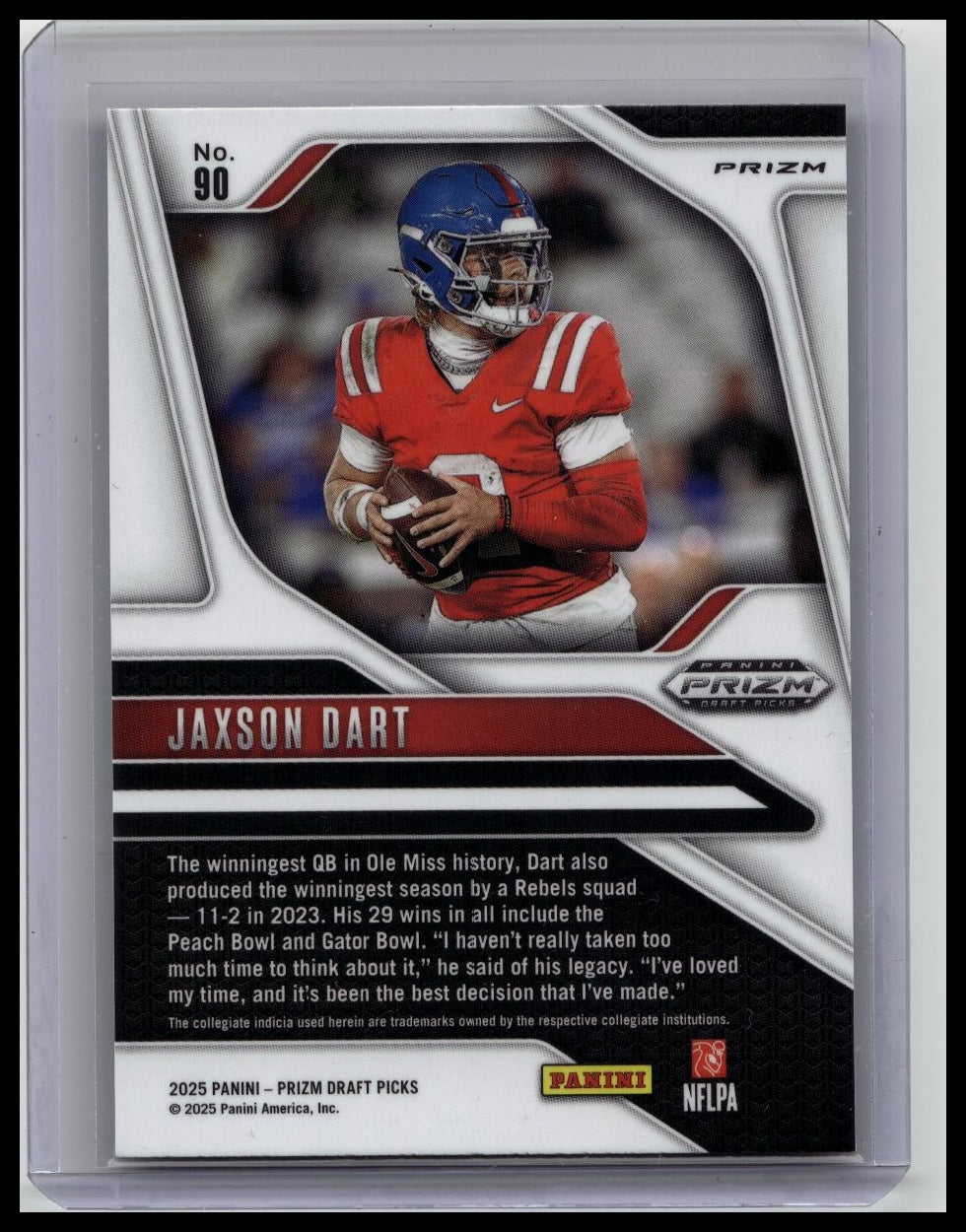 2025 Panini Draft Picks Purple Wave Prizm Jaxson Dart Rookie