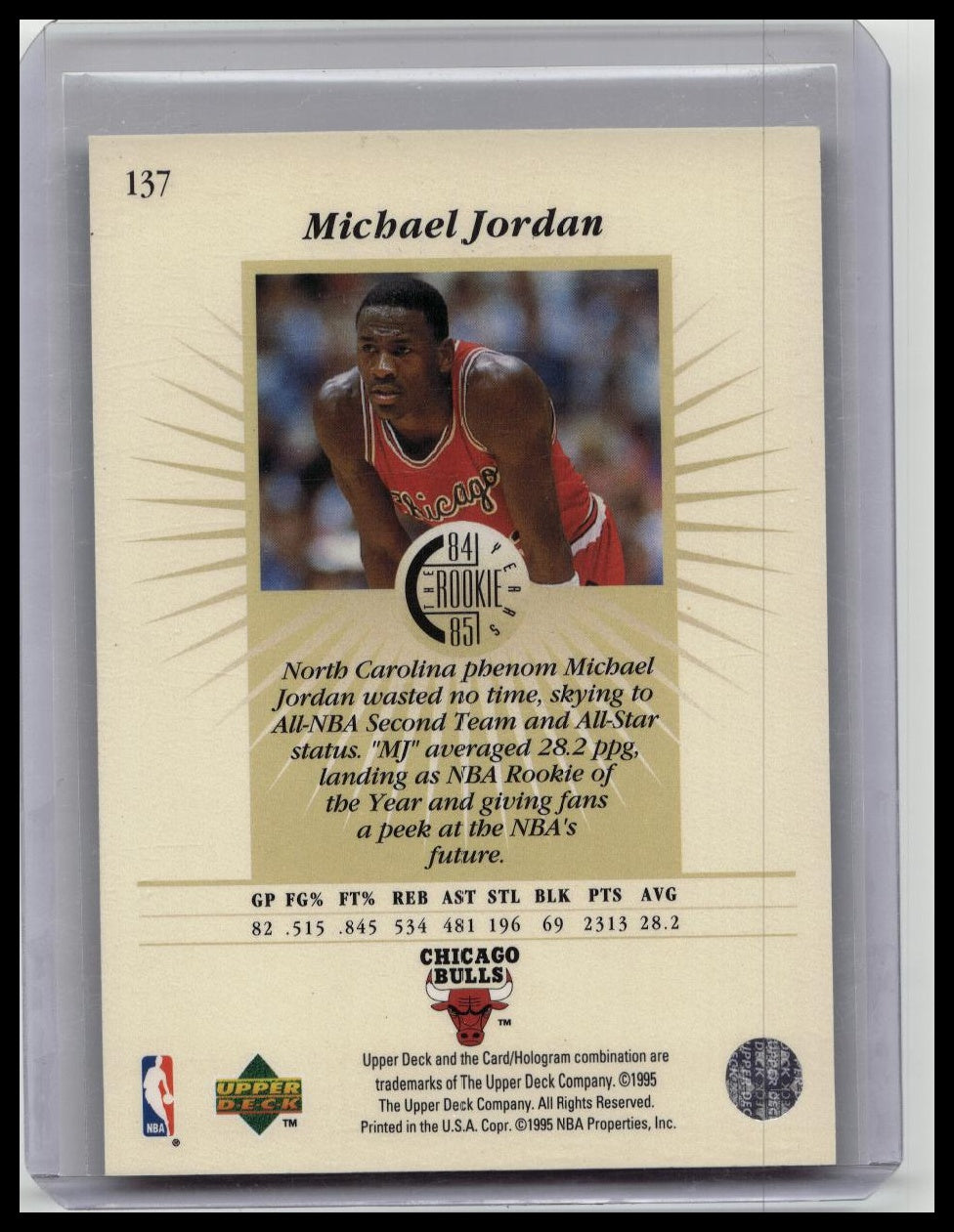 1995-96 Upper Deck - The Rookie Years Michael Jordan #137 Electric Court