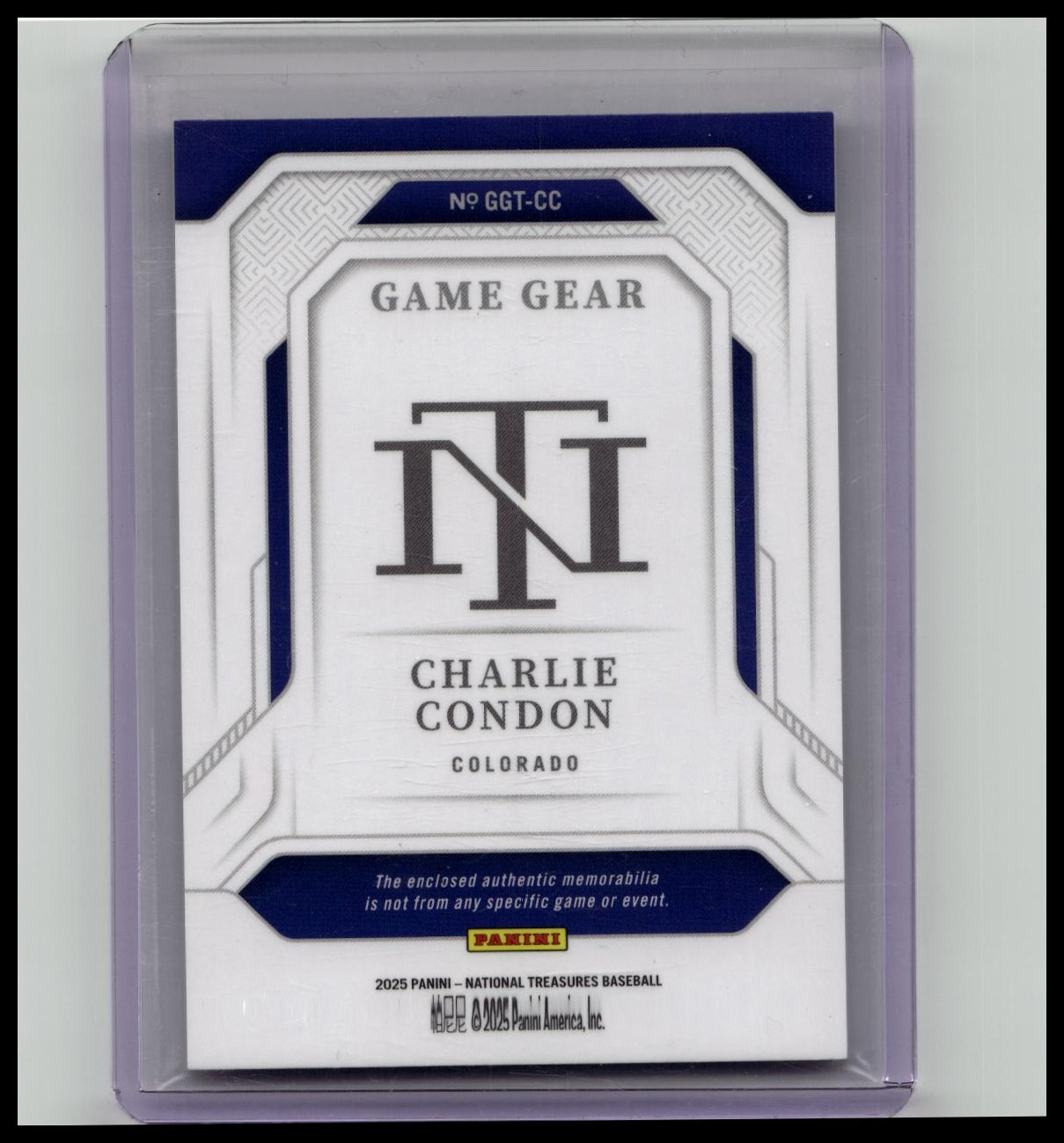 2025 Panini National Treasures Game Gear Swatches Trio Charlie Condon GGT-CC /99