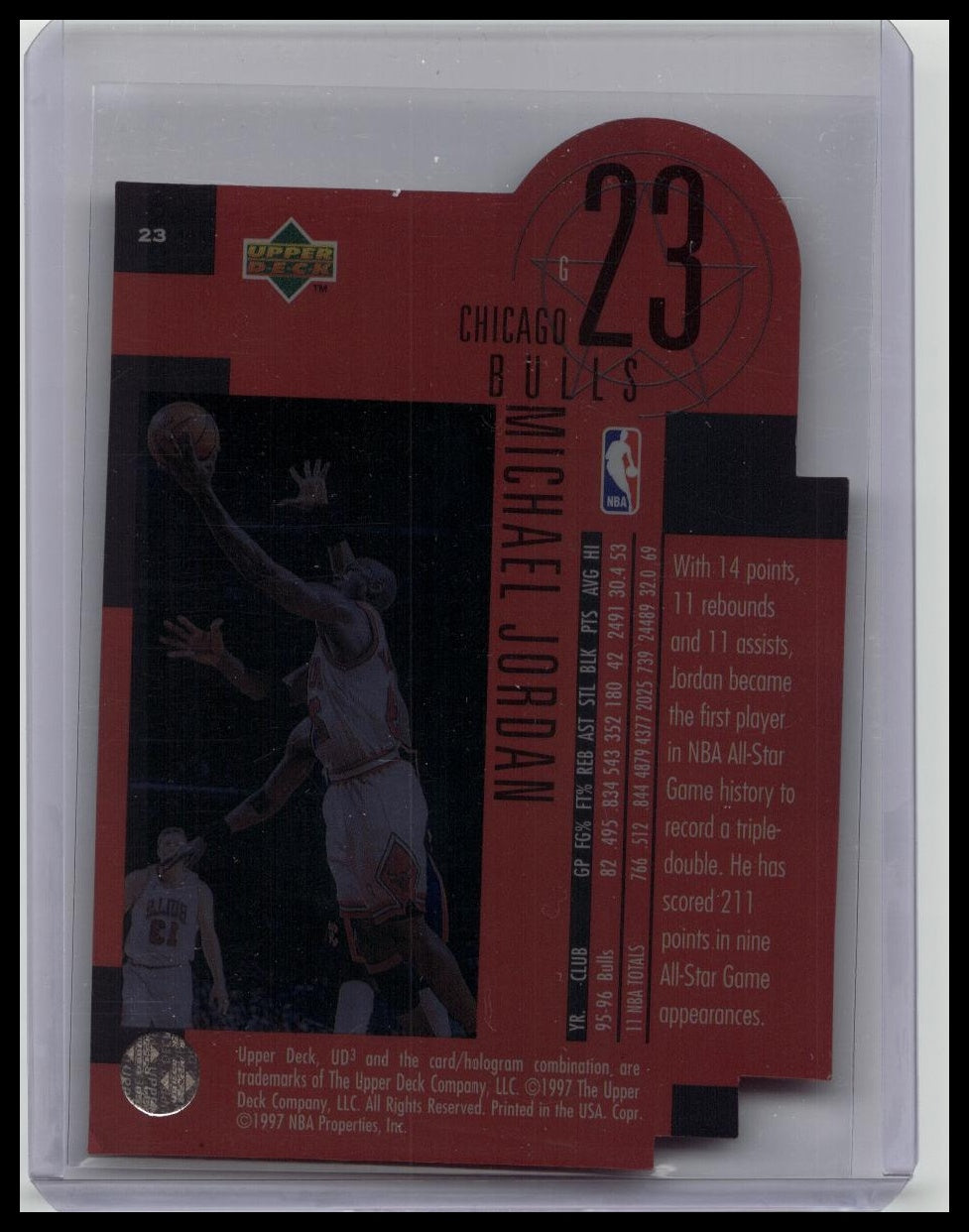 Upper Deck 1996-97 UD3 Star Focus Michael Jordan #23 Chicago Bulls Hologram
