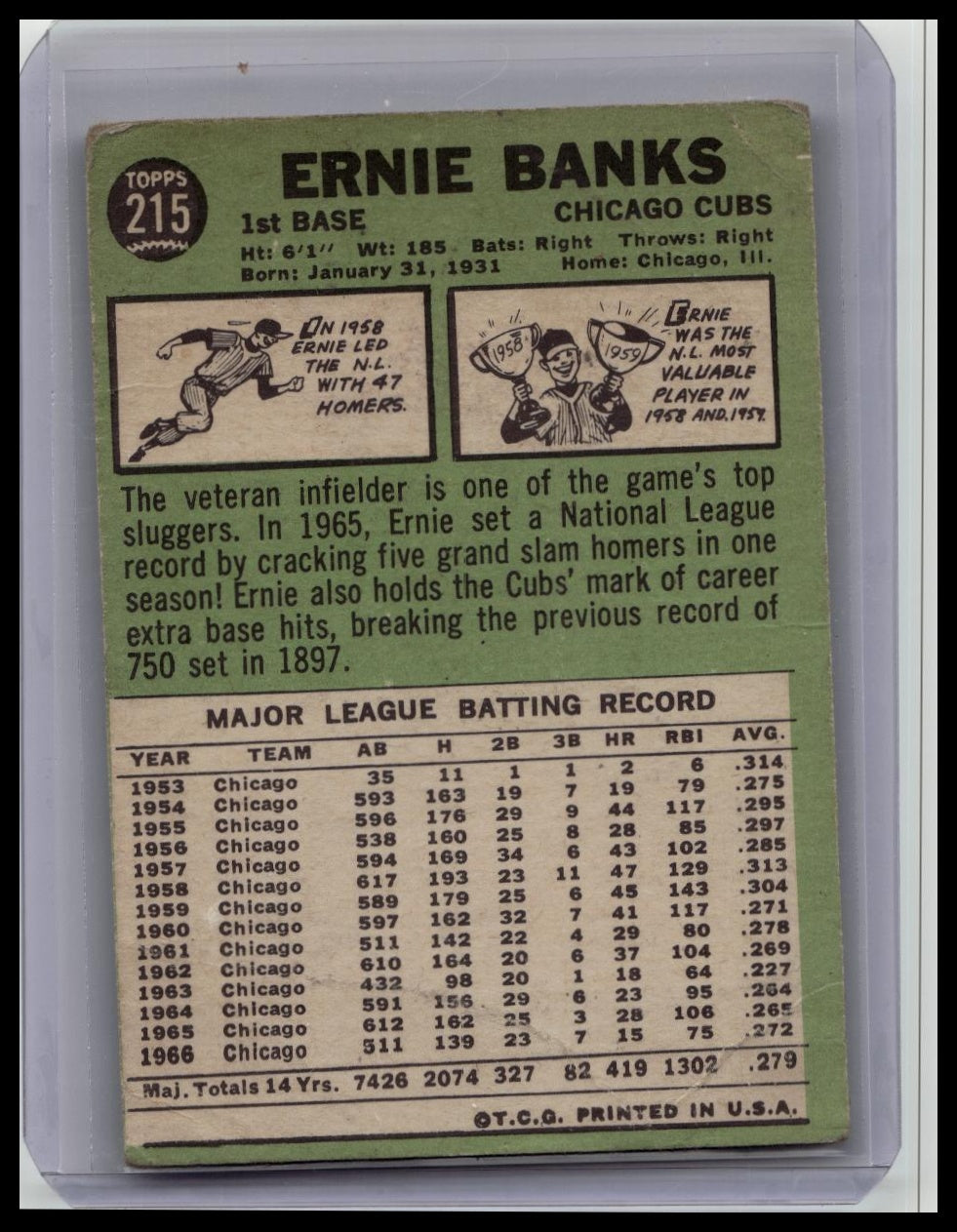 1967 Topps - Ernie Banks #215