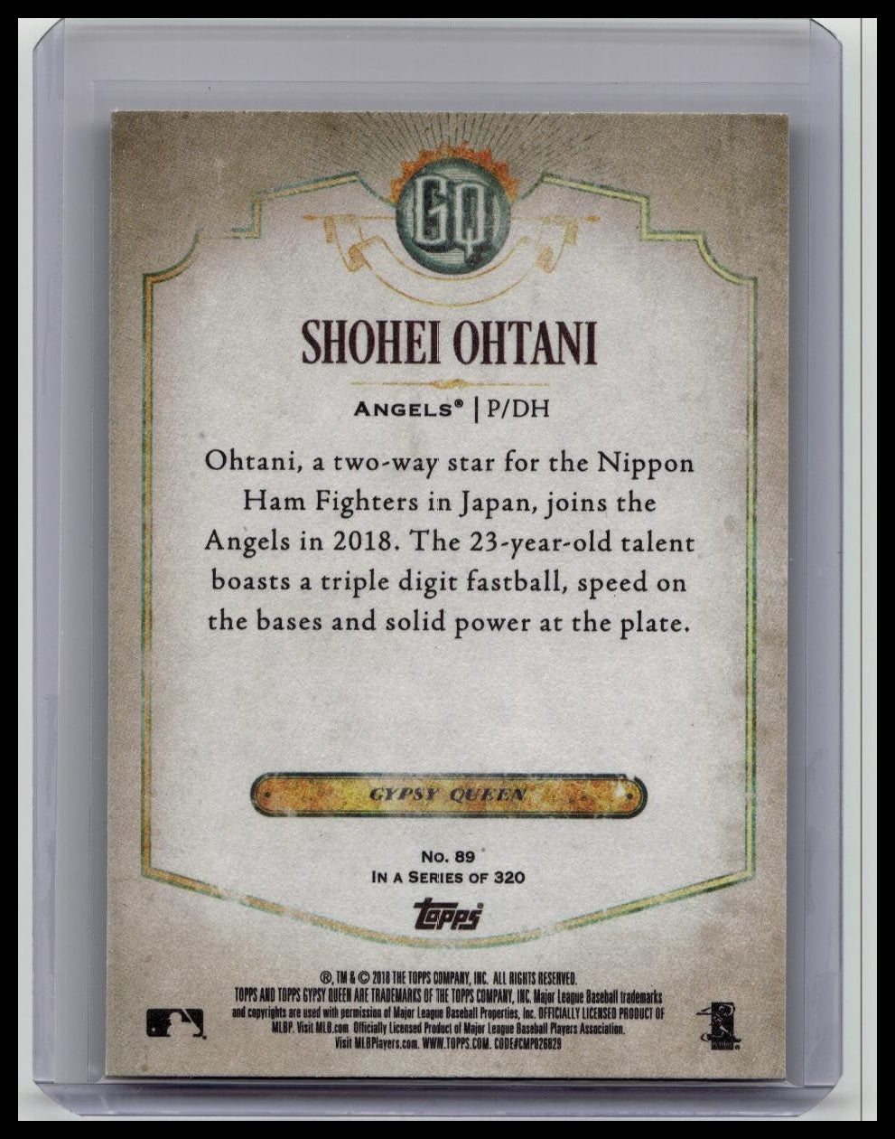 2018 Topps Gypsy Queen - Shohei Ohtani #89 (RC)
