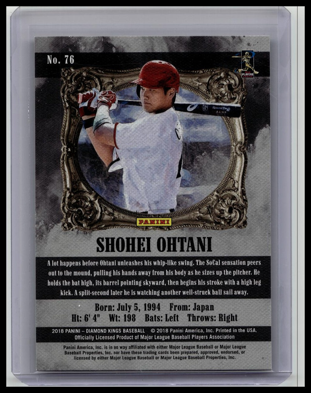 2018 DIAMOND KINGS! SHOHEI OHTANI! RC! BLACK & WHITE! LOS ANGELES ANGELS!