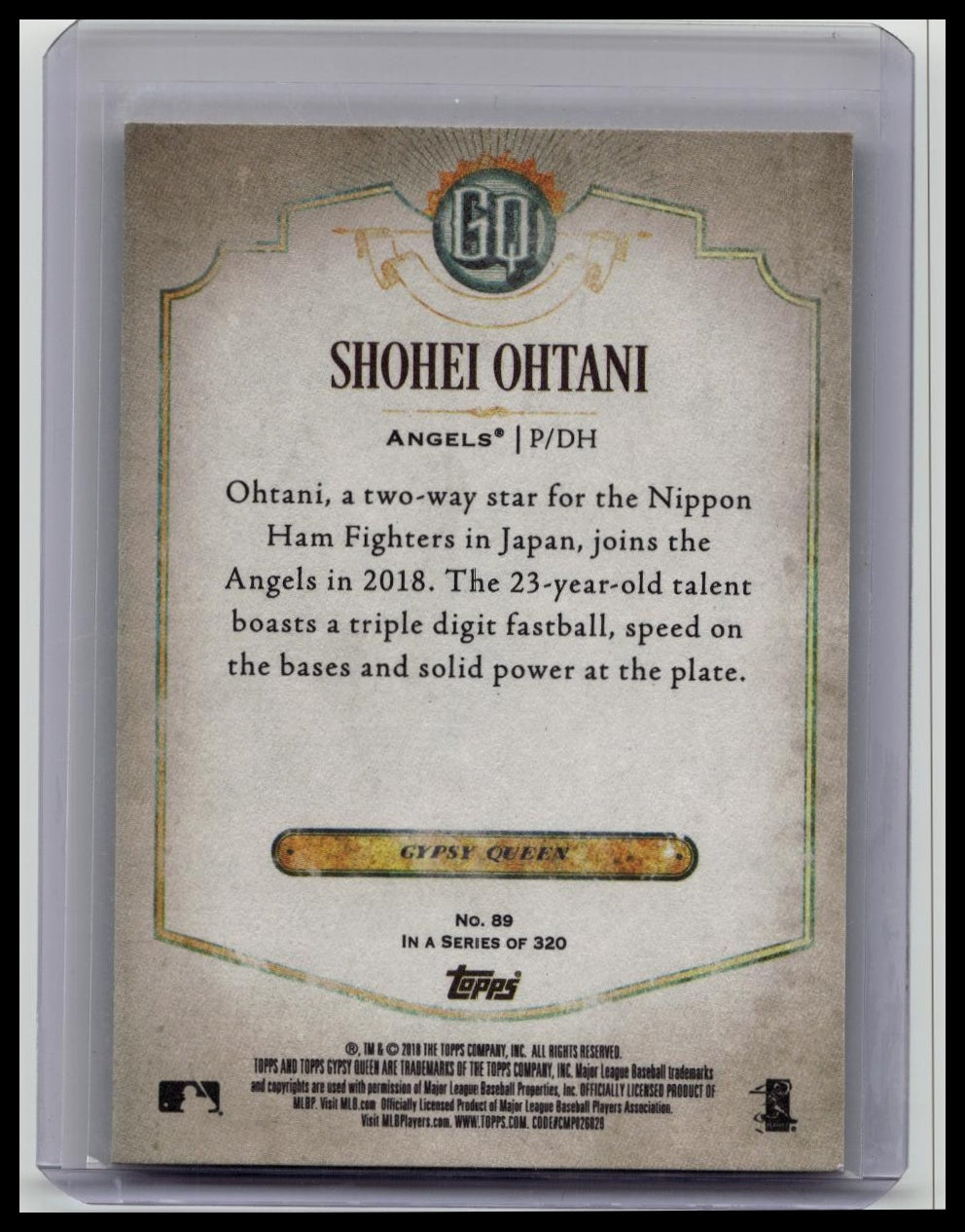 2018 Topps Gypsy Queen - Shohei Ohtani #89 Rookie