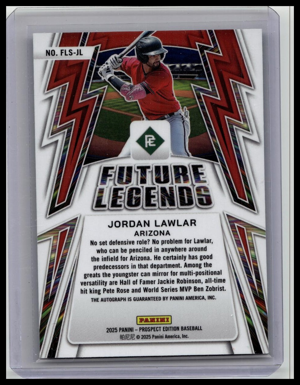 2025 Panini Prospect Edition Jordan Lawlar Future Legends Signatures Auto