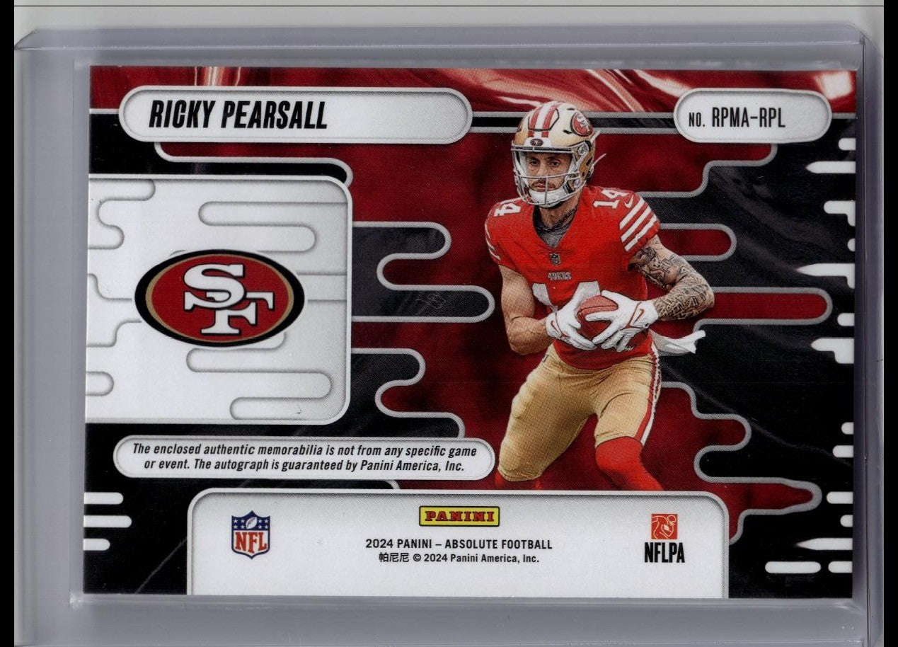 2024 Panini Absolute Ricky Pearsall RC Premiere Quad Patch Auto /299 RPMA-RPL