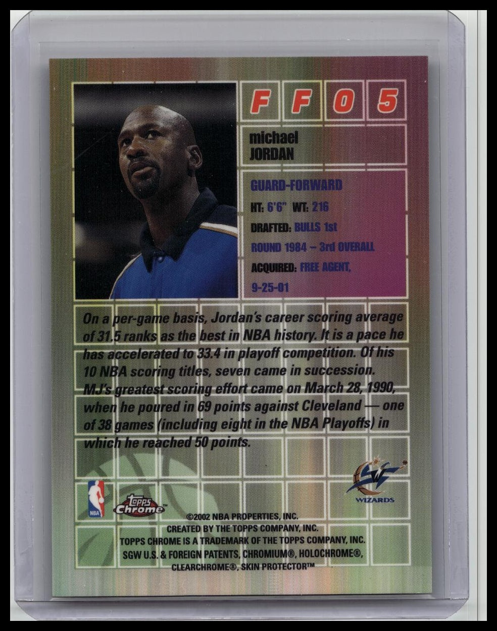 2001-02 Topps Chrome - Fast & Furious Michael Jordan #FF05