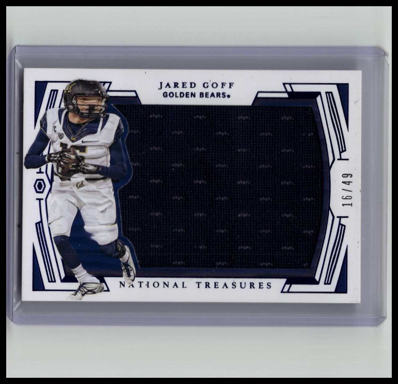 Jared Goff 2020 Panini National Treasures Collegiate Patch Relic /49 CAL