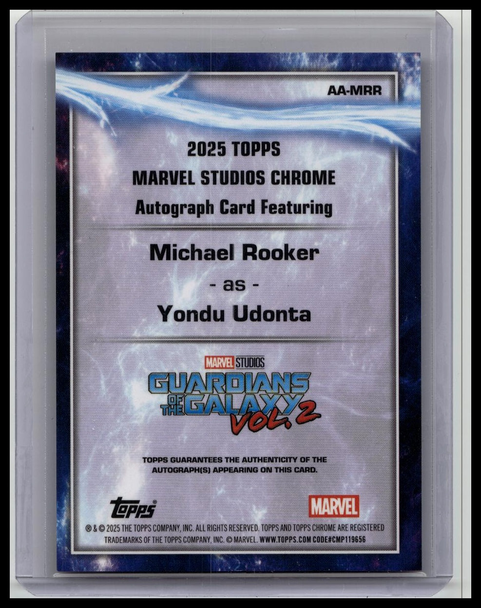 2025 Topps Chrome Marvel Studios #AA-MRR Michael Rooker As Yondu Udonta Auto