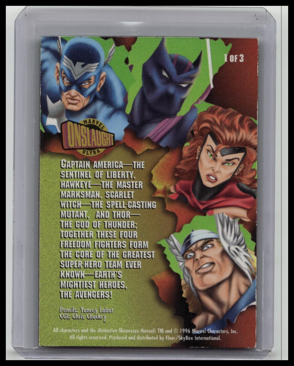 1996 Skybox Marvel Ultra Onslaught Mirage Chase Card #1 of 3