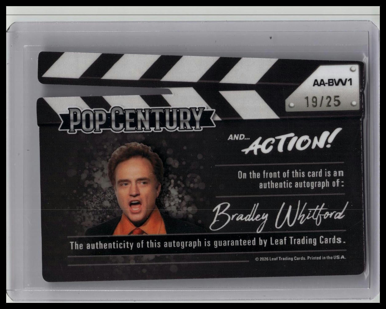 2026 Leaf Pop Century And Action Bradley Whitford 19/25 Auto Autograph