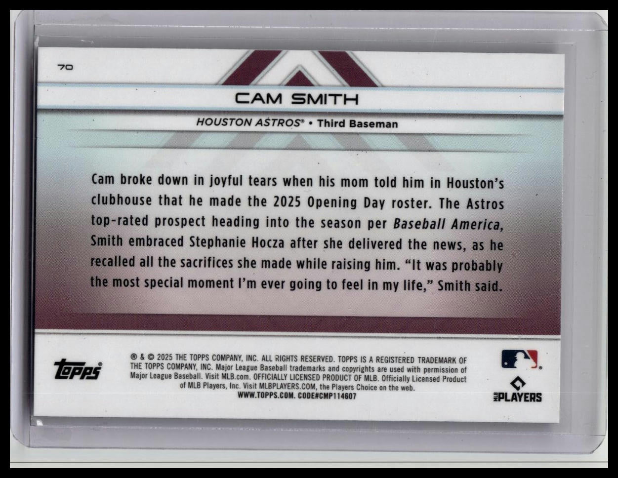 2025 Topps Transcendent - Cam Smith #70 Variation (RC)