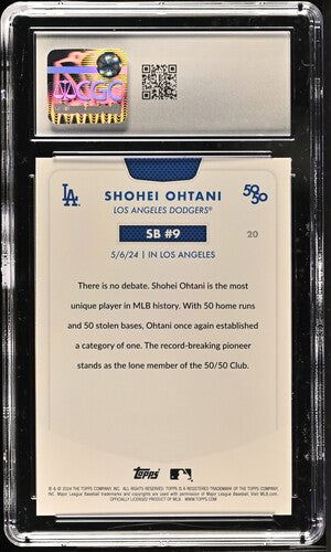2024 Topps 50/50 Stolen Base #9 Shohei Ohtani CGC GEM MINT 10