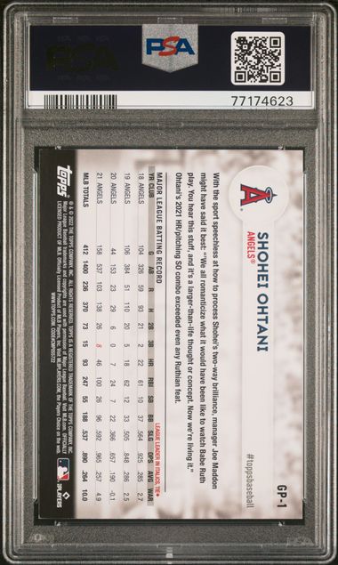 2022 Topps International Trading Card Day Baseball Gift With Purchase #GP1 Shohei Ohtani – PSA 8