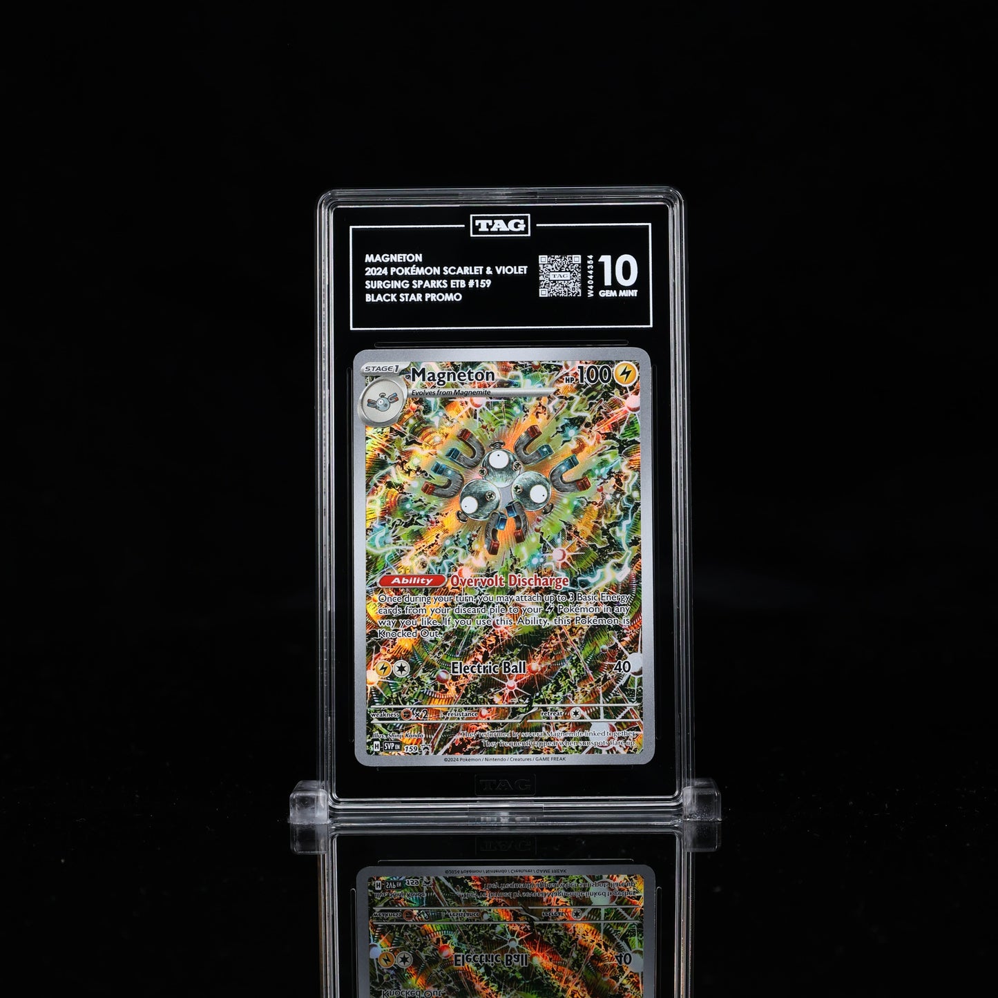 2024 Pokemon Surging Sparks 159 Magneton Pokemon Center Promo TAG 10