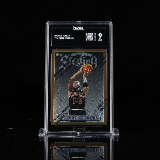 Michael Jordan 1996 Topps Finest Sterling #50 TAG 9 MINT BULLS