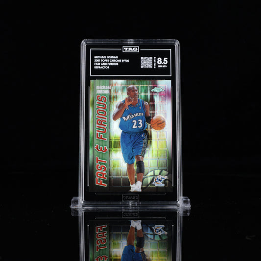 2001 Topps Chrome Michael Jordan Fast And Furious Refractor #FF05 TAG 8.5