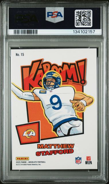 2025 PANINI ABSOLUTE KABOOM! HORIZONTAL #15 MATTHEW STAFFORD PSA 10
