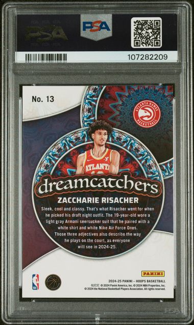 2024 PANINI NBA HOOPS DREAMCATCHERS #13 ZACCHARIE RISACHER PSA 9