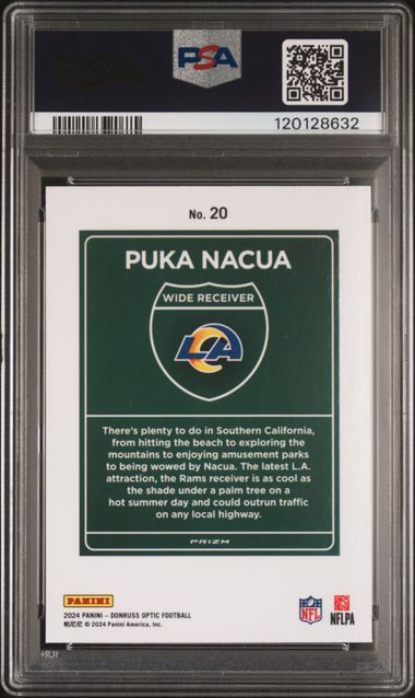 2024 PANINI DONRUSS OPTIC DOWNTOWN! #20 PUKA NACUA PSA 9