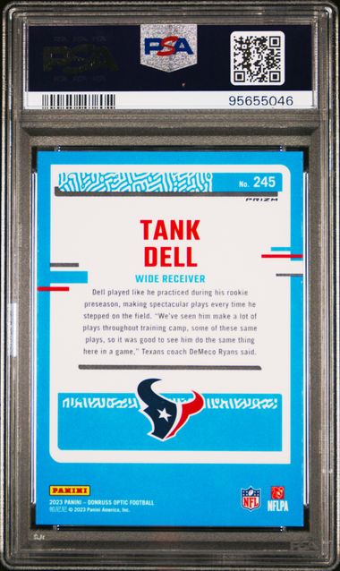 2023 PANINI DONRUSS OPTIC #245 TANK DELL GREEN VELOCITY PSA 10
