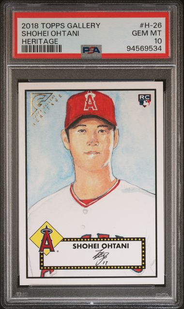 2018 TOPPS GALLERY HERITAGE #H-26 SHOHEI OHTANI ROOKIE PSA 10