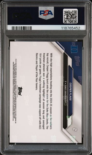 2025 BOWMAN U NOW MARCH MADNESS #2 COOPER FLAGG PSA 10