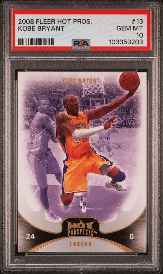 2008-09 Fleer Hot Prospects - #13 Kobe Bryant PSA 10