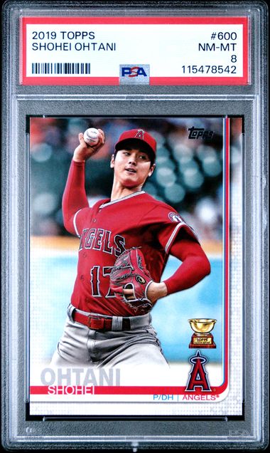 2019 Topps #600 Shohei Ohtani PSA 8
