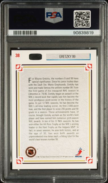 1991 UPPER DECK #38 WAYNE GRETZKYPSA 9
