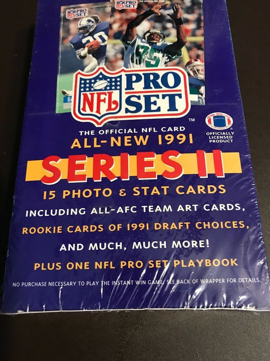 1991 NFL Pro Set Series 2 Sealed Wax Box 36 Unopened Packs