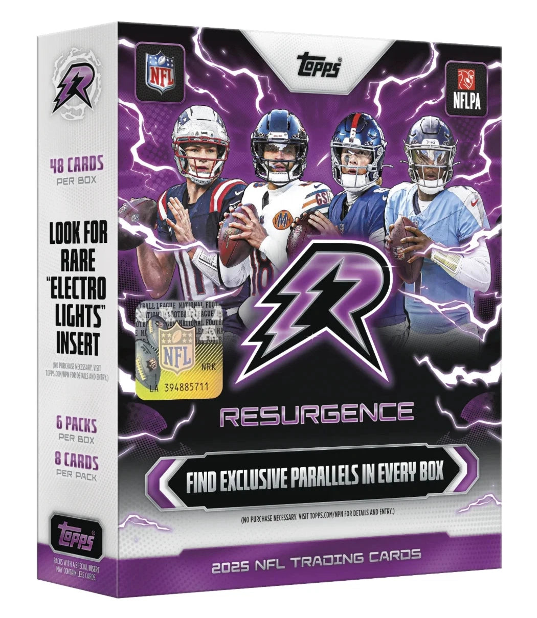2025 Topps Resurgence Football NFL Trading Cards Mega Box