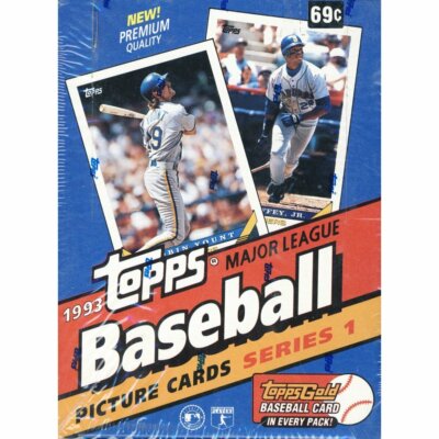 1993 Topps Baseball Card Series 1 Factory Sealed Box Derek Jeter Rookie Card
