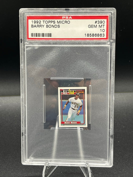 1992 Topps Micro Barry Bonds #390 Psa 10