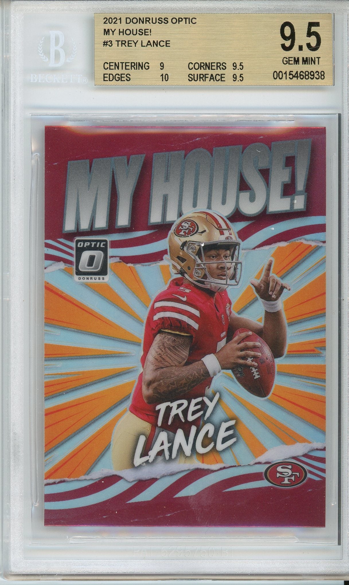 2021 Optic Trey Lance My House BGS 9.5 Gem Mint