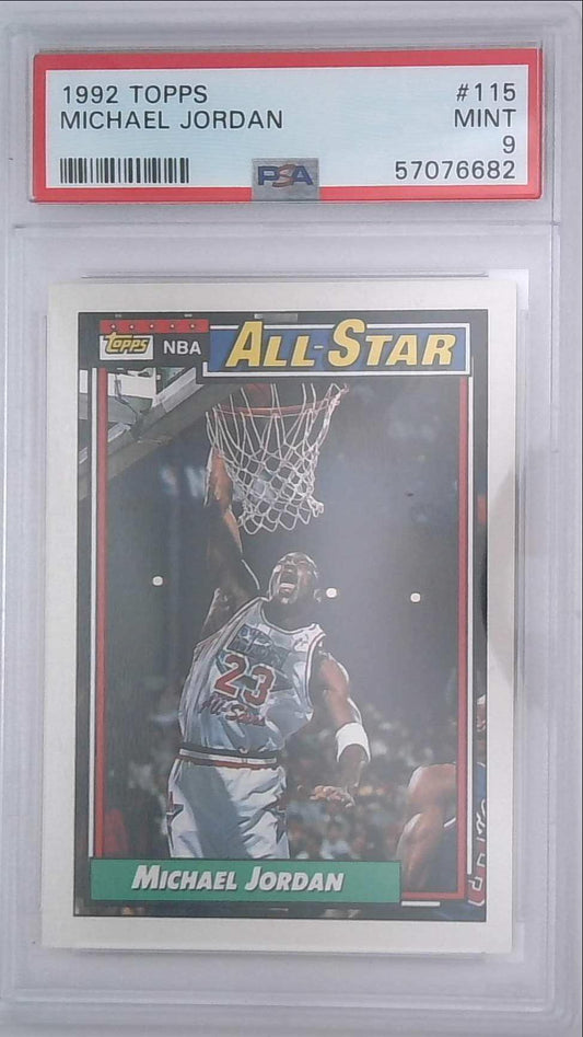 1992-93 Topps Gold Michael Jordan #115 All-Star Chicago Bulls PSA 9