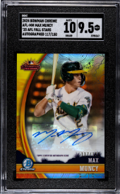 Max Muncy 2024 Bowman Chrome 2023 AFL Fall Stars Autographs /150 SGC 9.5 Auto 10
