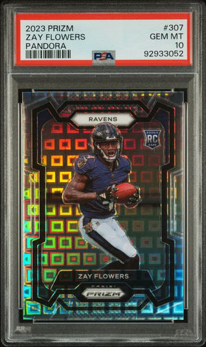 2023 PANINI PRIZM #307 ZAY FLOWERS PANDORA /400 PSA 10