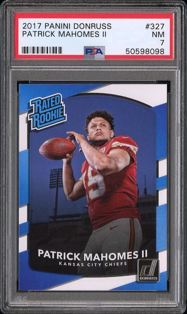 2017 PANINI DONRUSS #327 PATRICK MAHOMES II PSA 7