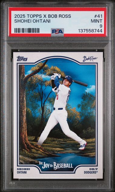 2025 TOPPS X BOB ROSS THE JOY OF BASEBALL #41 SHOHEI OHTANI PSA 9