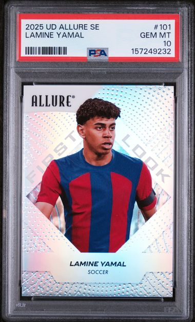 2025 UPPER DECK ALLURE SE #101 LAMINE YAMAL PSA 10