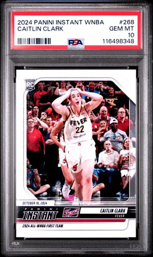 2024 PANINI INSTANT WNBA #268 CAITLIN CLARK ROOKIE CARD RC ALL-WNBA PSA 10