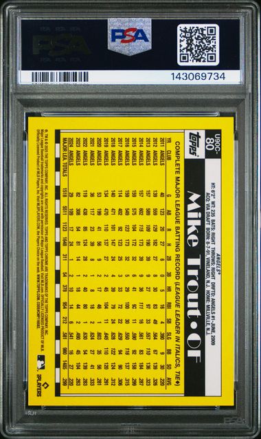 2025 Topps Silver Pack Mojo Mike Trout Gold /50 PSA 10