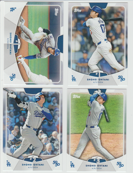 2024 Topps Shohei Ohtani 50/50 100 Card Complete Set 1-50 HR & 1-50 SB