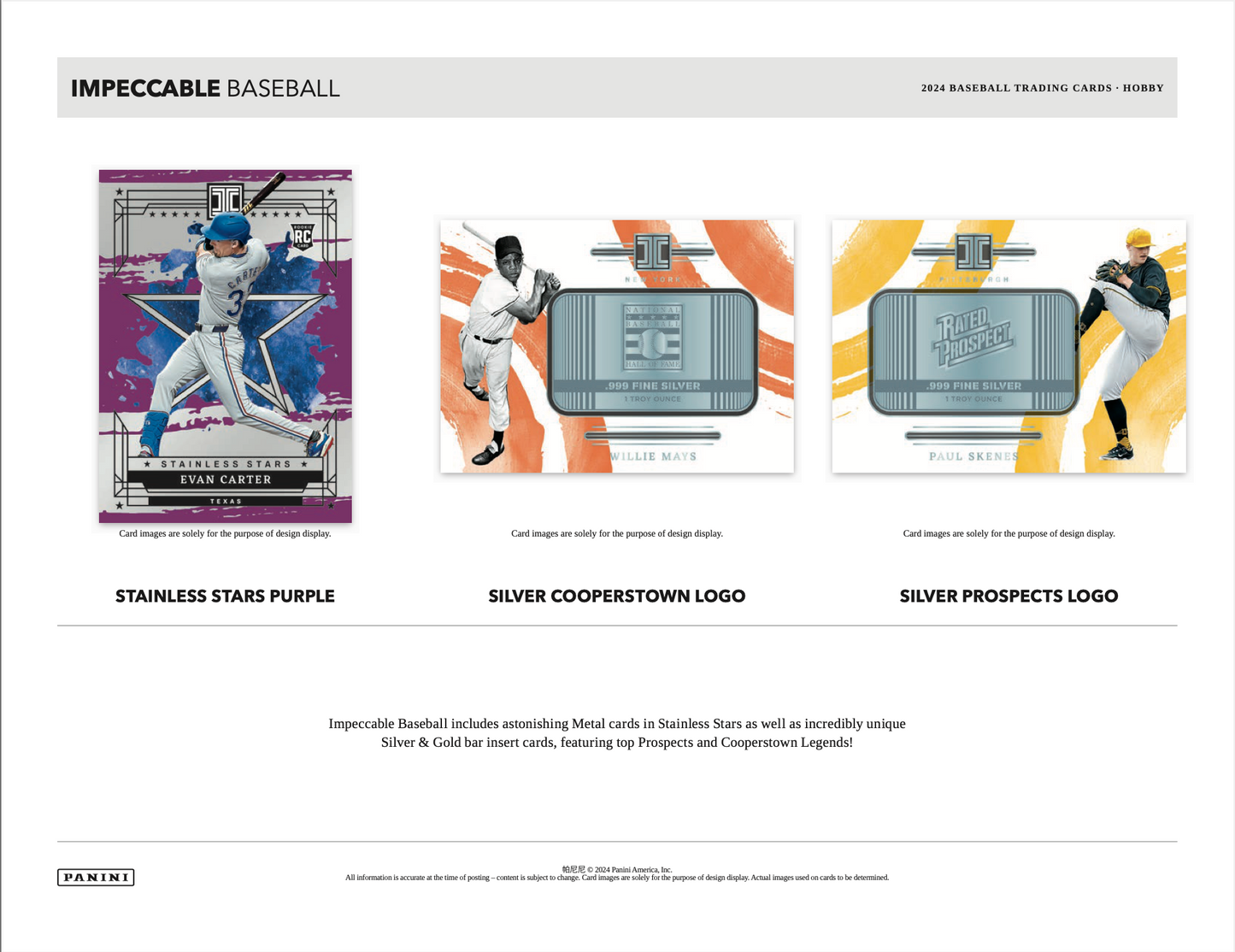 2024 Impeccable Baseball Hobby Box
