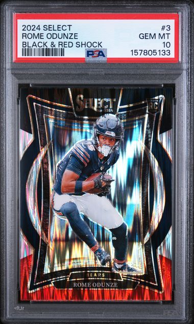 2024 PANINI SELECT #3 ROME ODUNZE ROOKIE BLACK & RED SHOCK PSA 10
