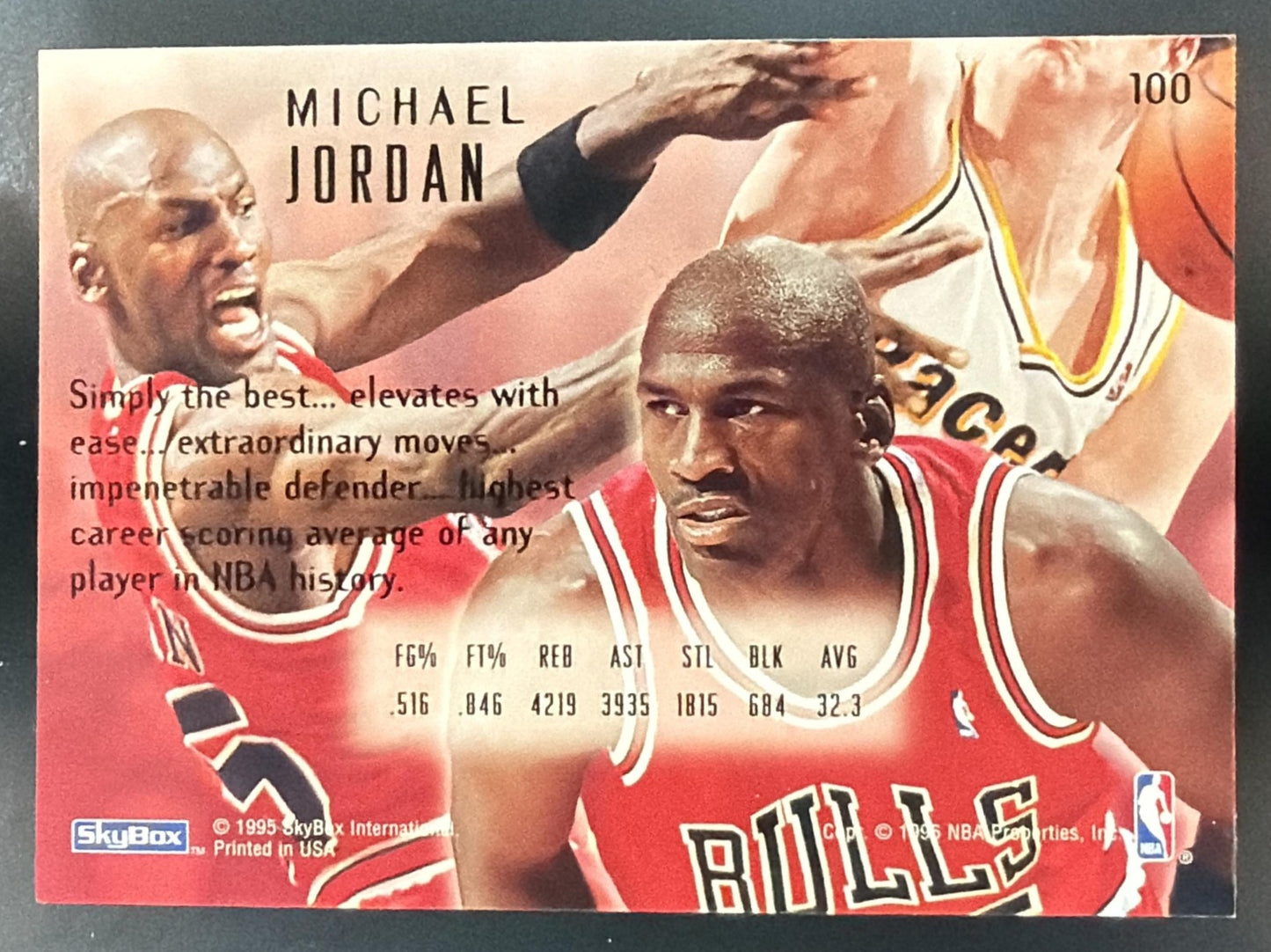 1994-95 Skybox E-Motion Michael Jordan #100 Bulls — back