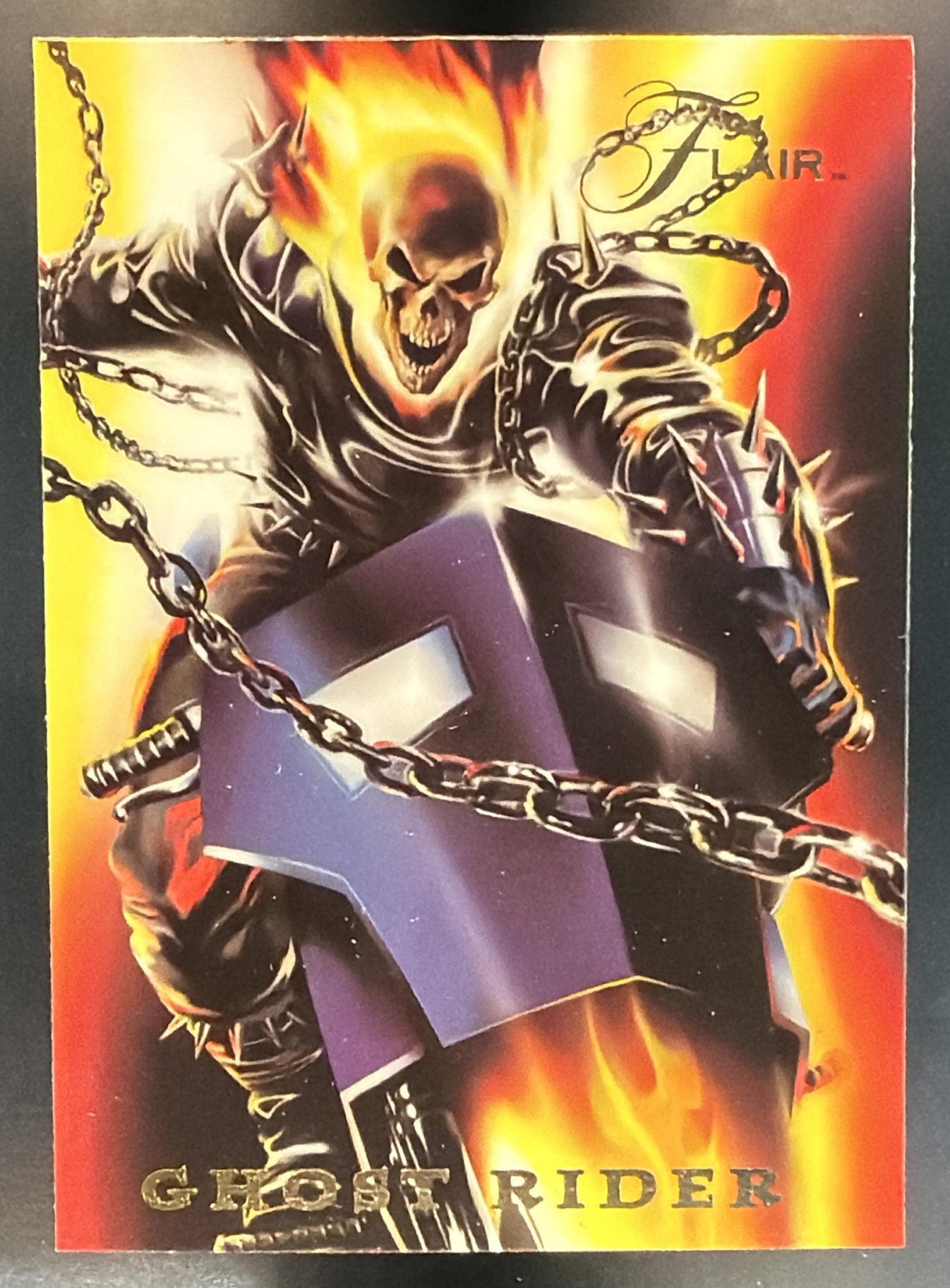 1994 Fleer Flair Marvel Annual Ghost Rider #9 Universe PowerBlast — back