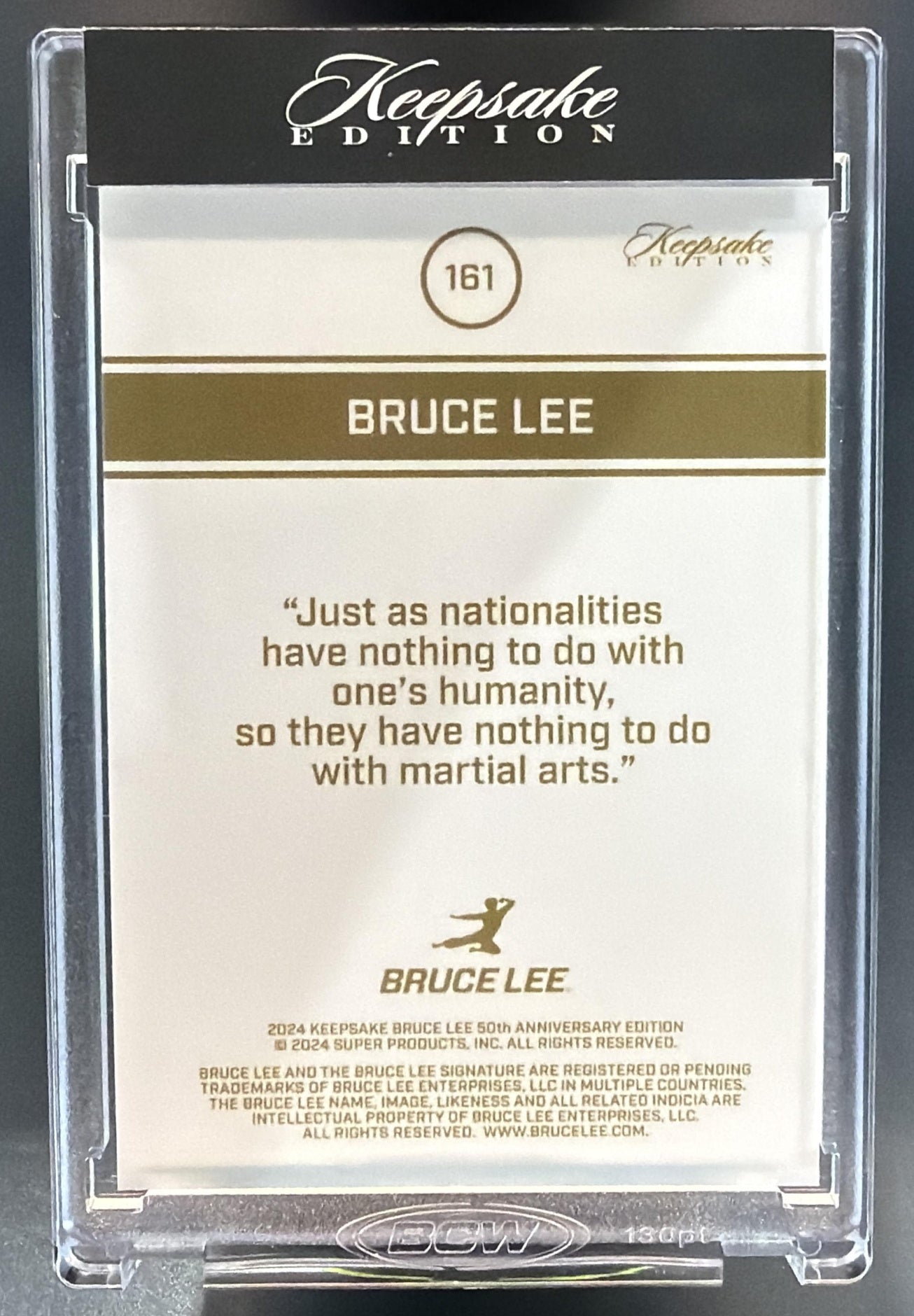 2024 Keepsake Bruce Lee 1/1 — back